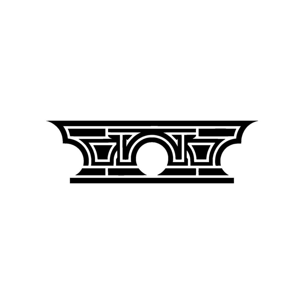 Geometric Arch Motif, Art Deco Style, Ornament vector
