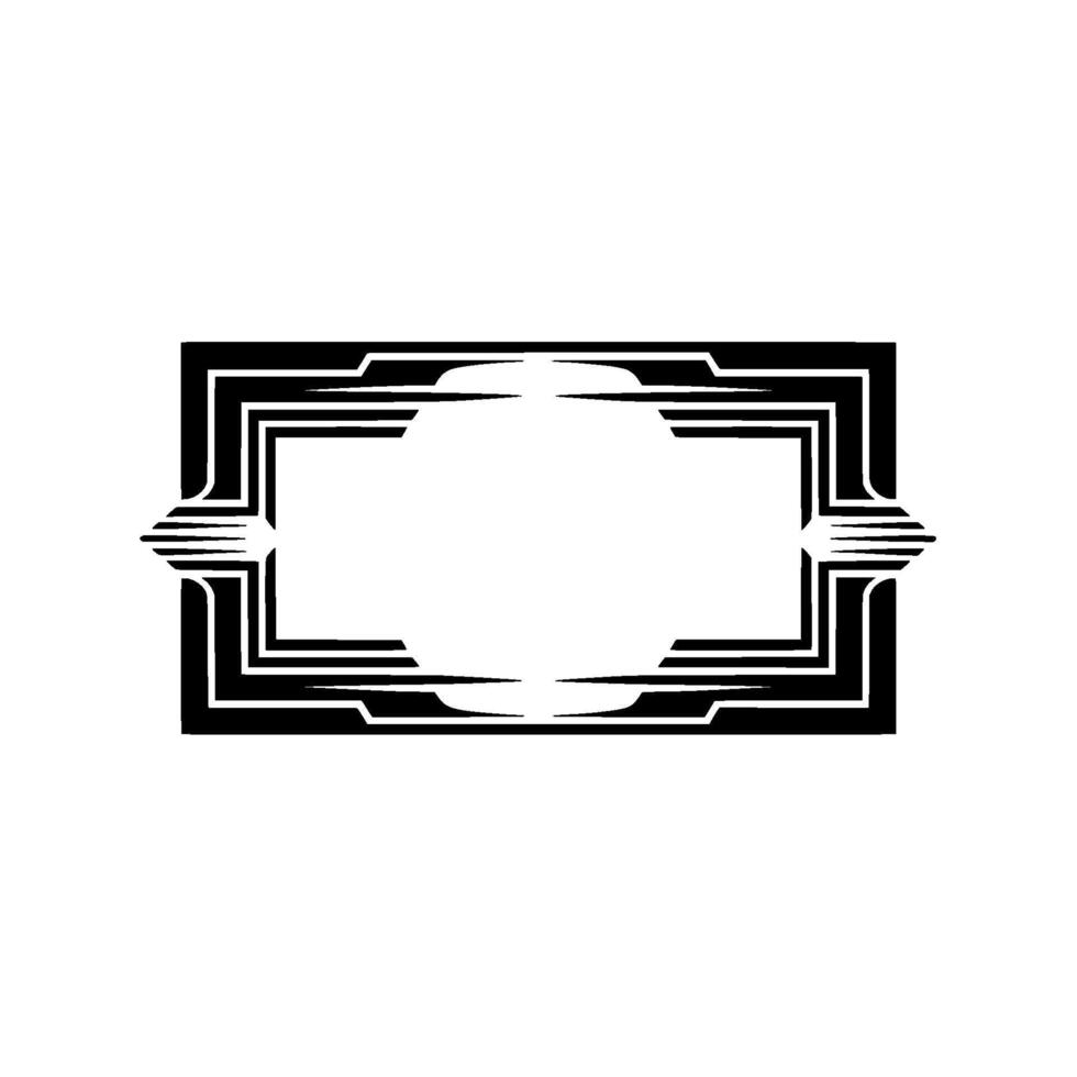 Geometric Deco Frame, Minimalist, Elegant Border - Abstract - Vintage vector