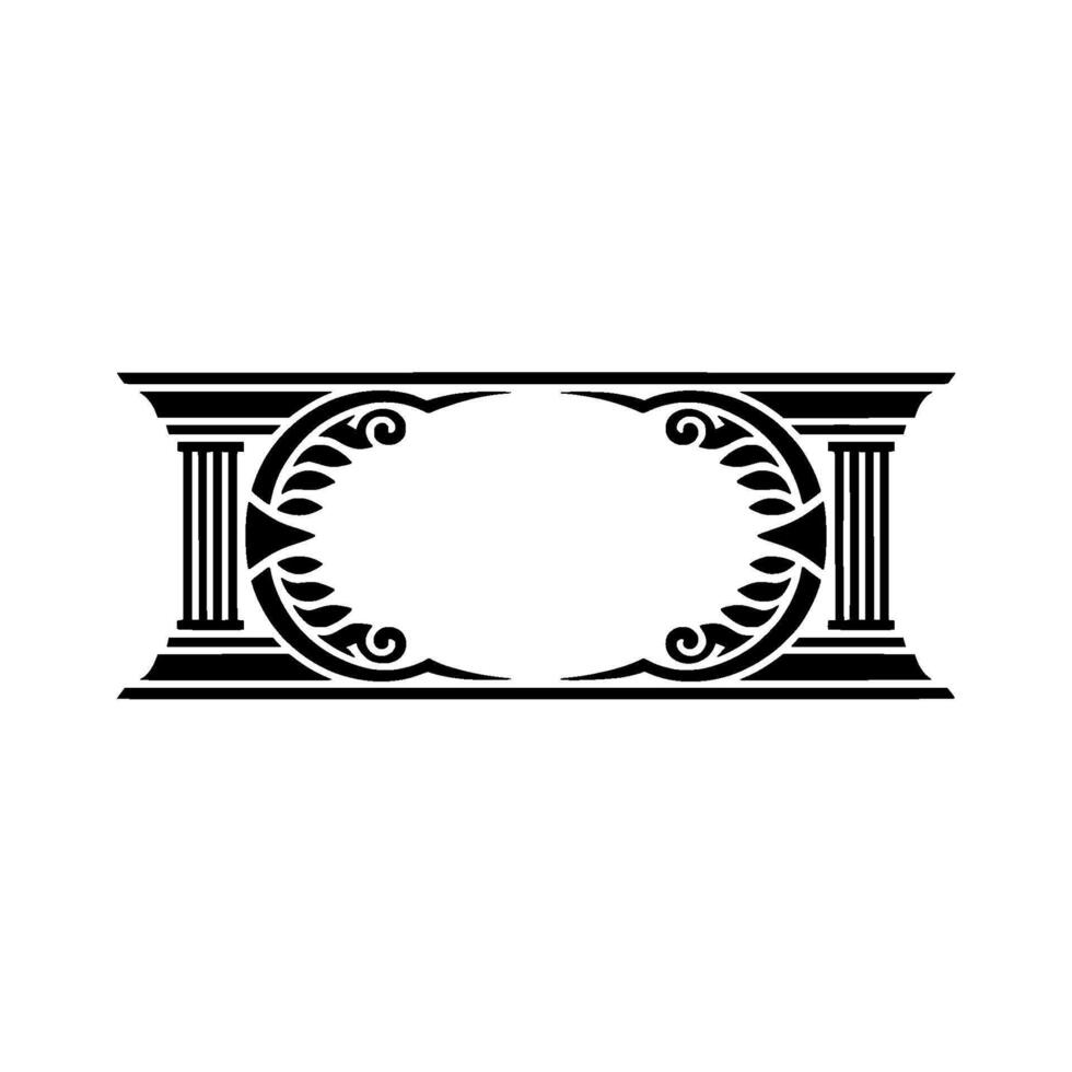 Elegant Classical Frame, Decorative Border, Vintage - Columns vector