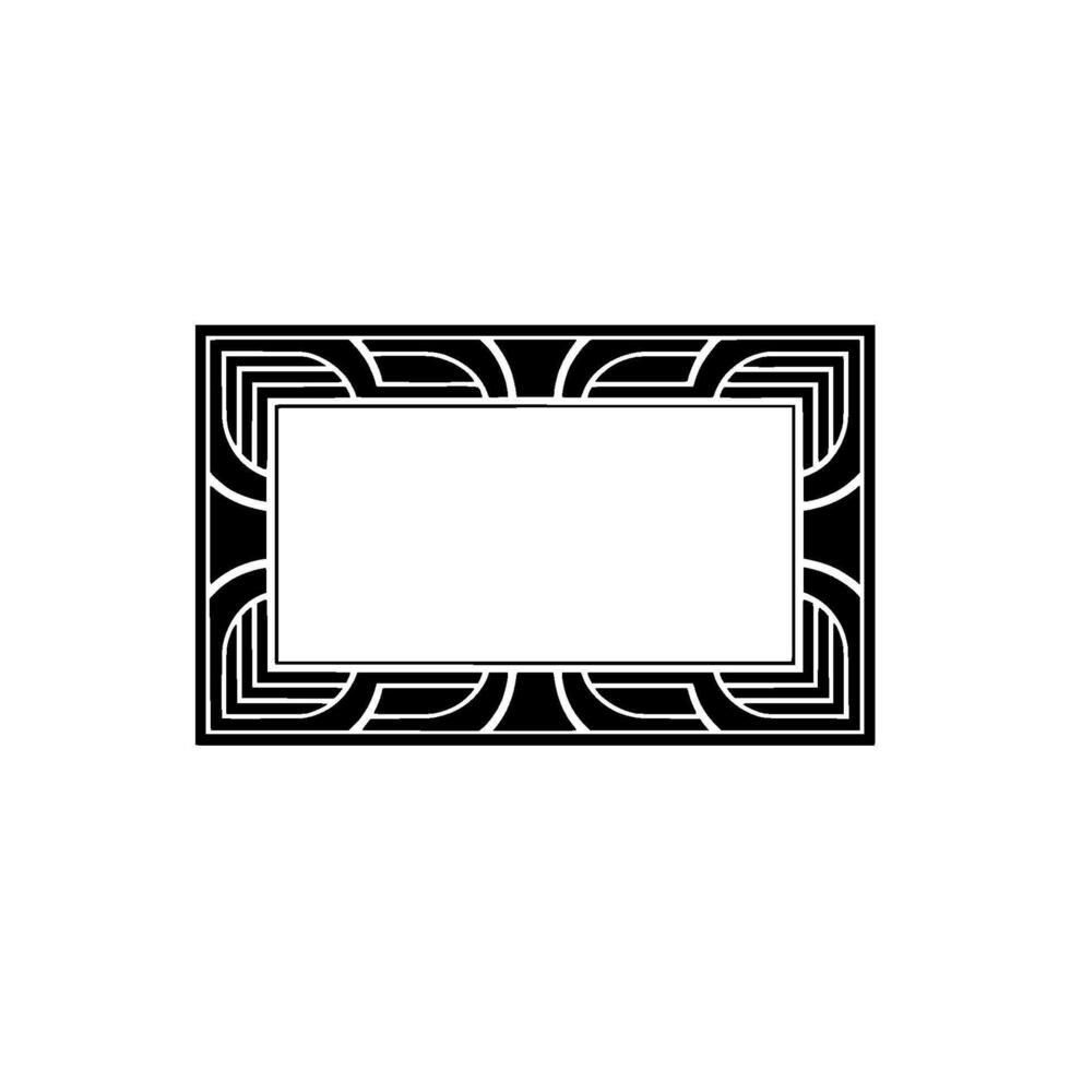 Art Deco Frame, Geometric Ornamentation, Vintage, Border - Art deco vector
