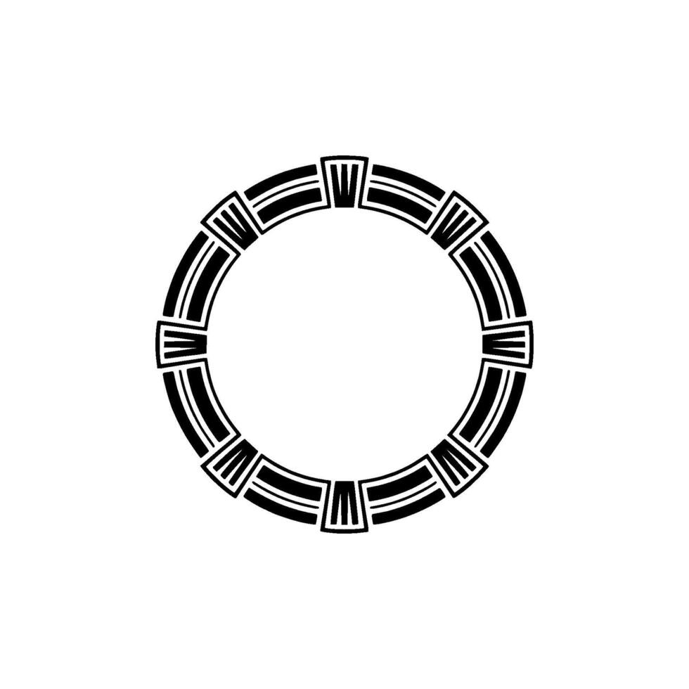 Geometric Circle Emblem, Art Deco Style, Minimalist, Minimalism - Art deco vector