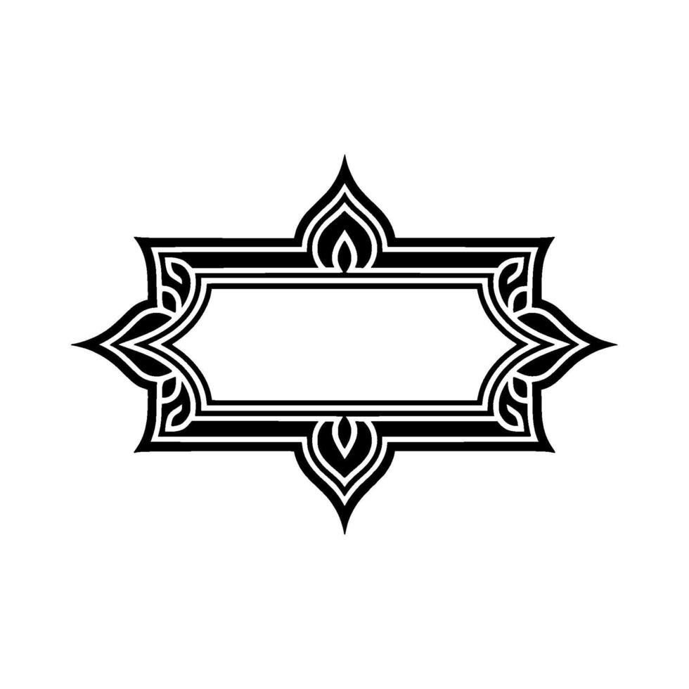 Intricate Black Frame, Decorative Border, Vintage, Geometric vector