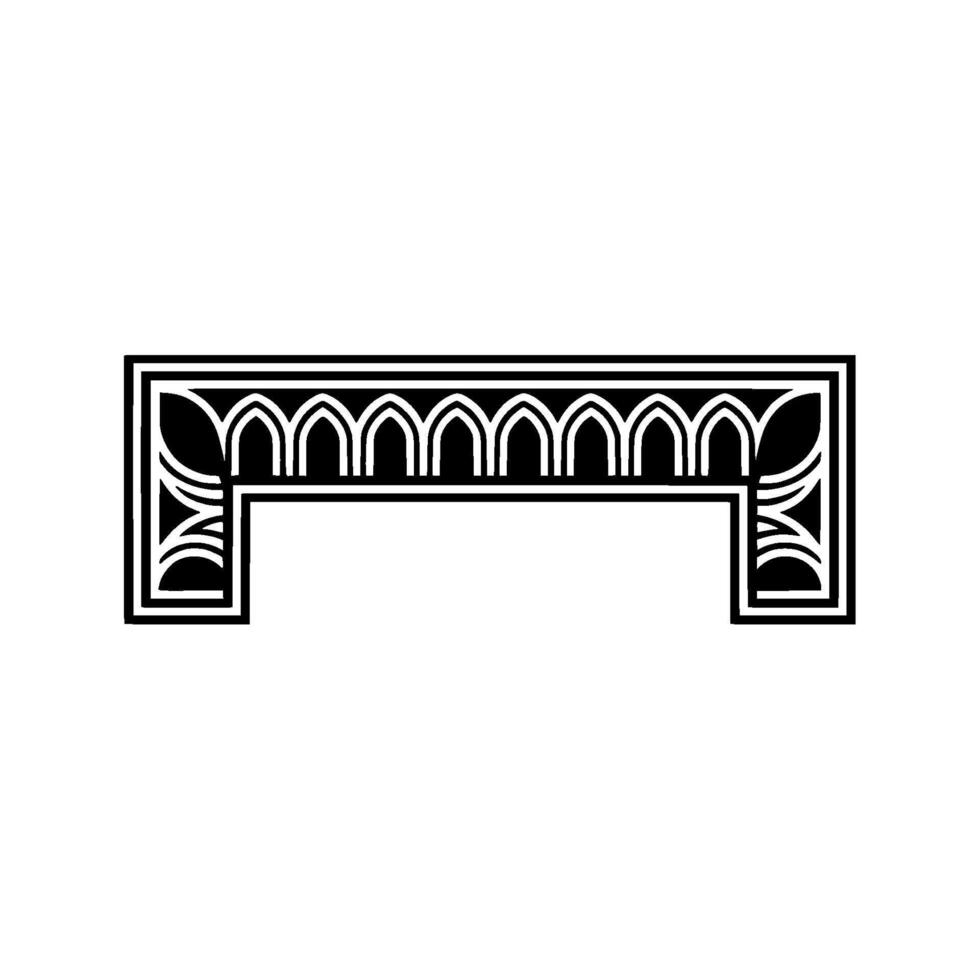Art Deco Archway, Geometric Ornamentation, Minimalist, Minimalism vector