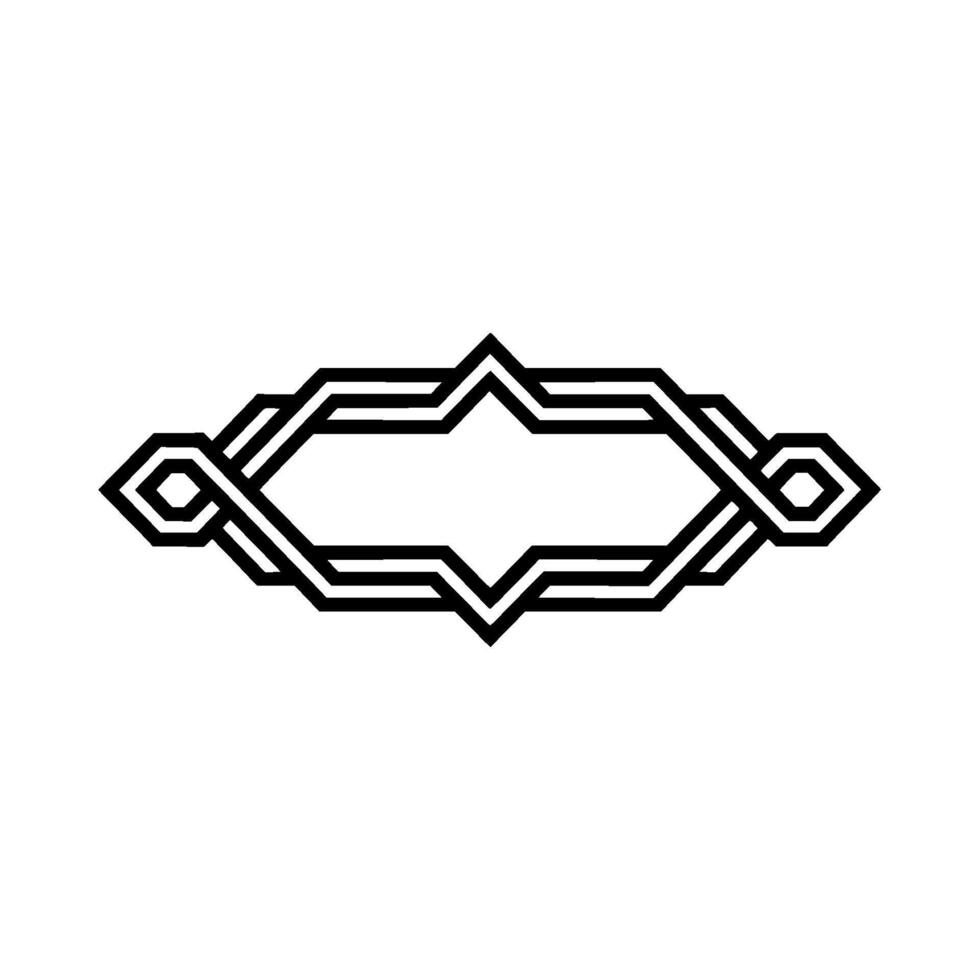 Geometric Deco Ornament, Minimalist, Elegant Border - Frame vector