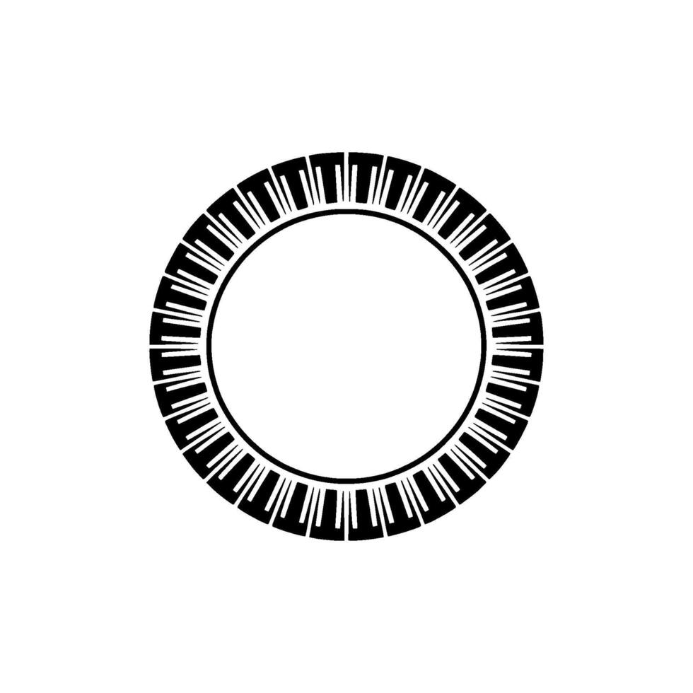 Minimalist Keyboard Ring, Circular, Modern vector