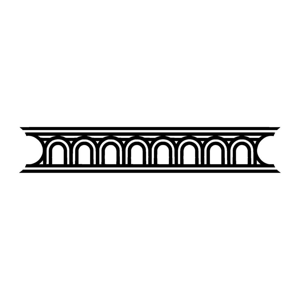 Art Deco Architectural Ornament, Geometric Border, Linear - Art deco vector