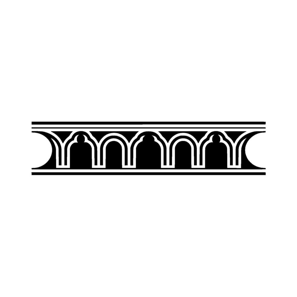 Gothic Arch Ornament, Minimalist, Elegant Border - Linear vector