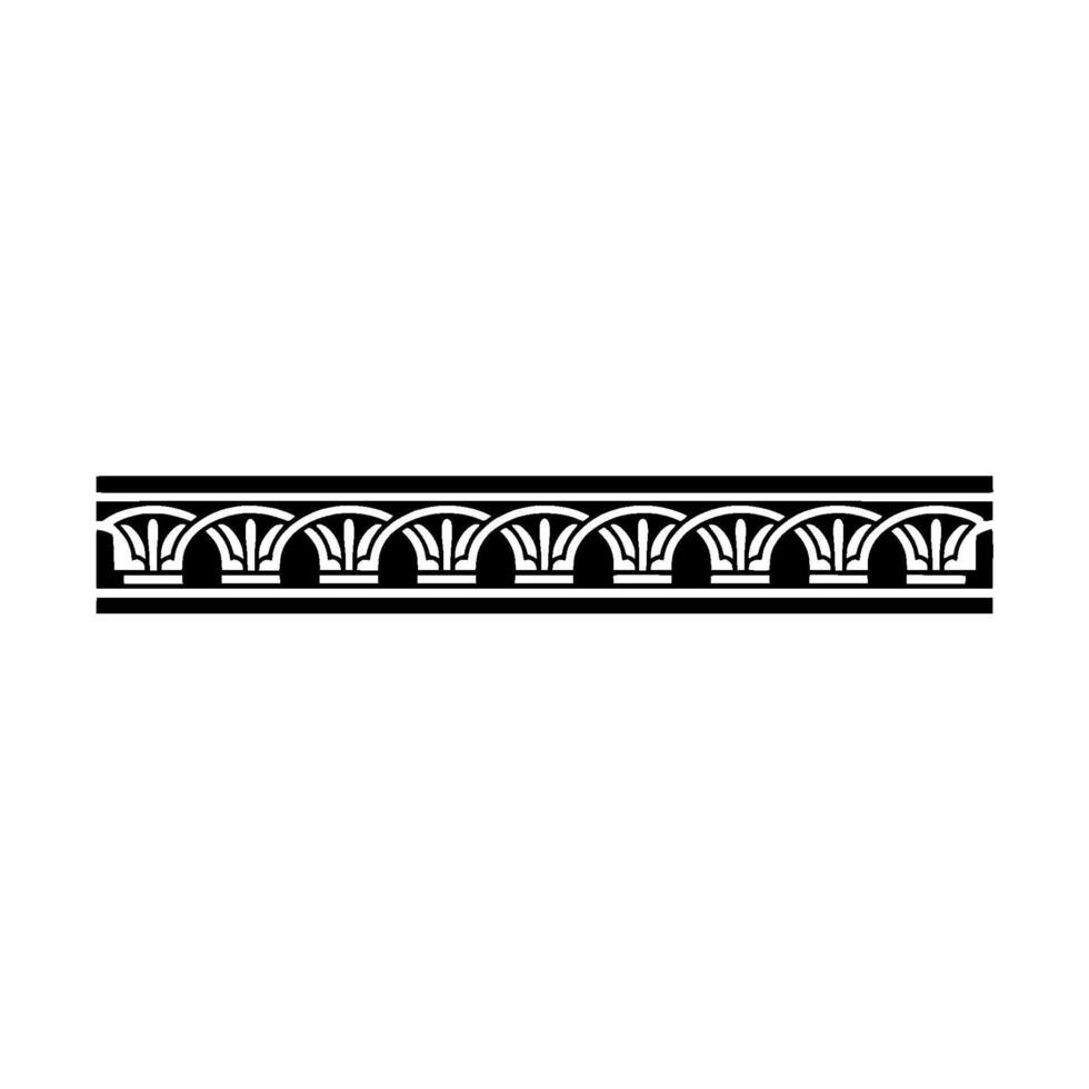 Art Deco Floral Border, Elegant Element, Ornament - Art deco vector