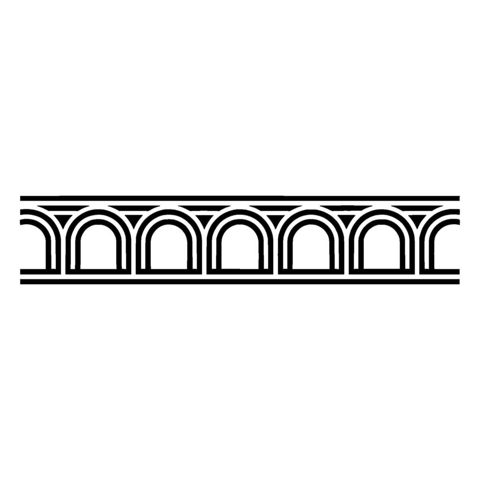 Art Deco Archway Border, Geometric Elegance, Pattern - Art deco vector