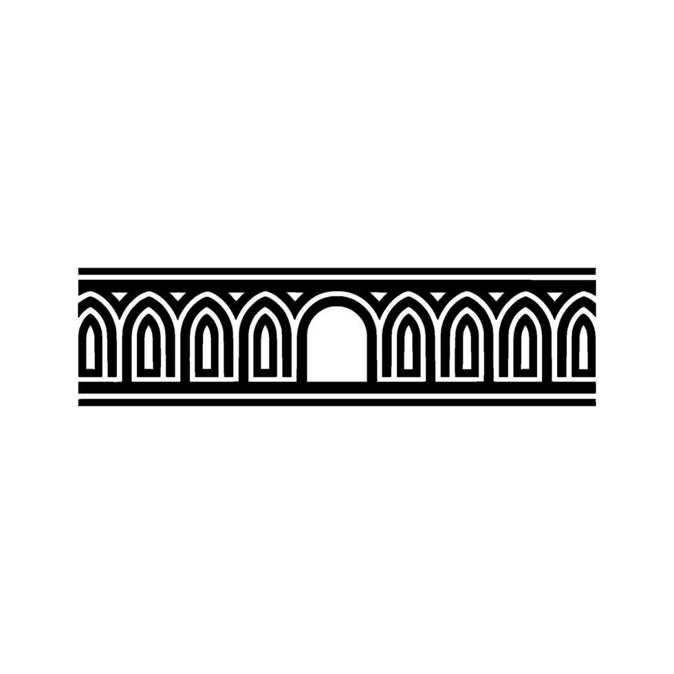 Art Deco Arch Motif, Elegant Border, Geometric - Art deco vector