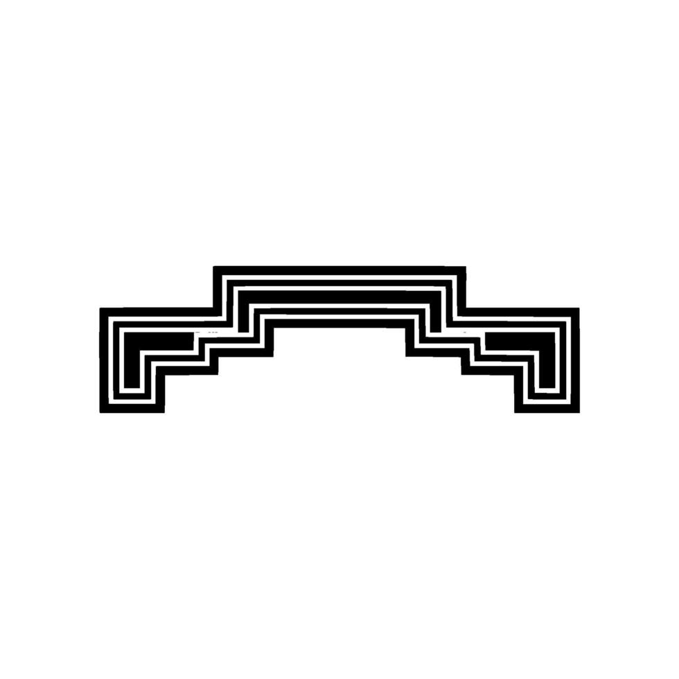 Geometric Archway, Modern Minimalism, Gradient Background vector