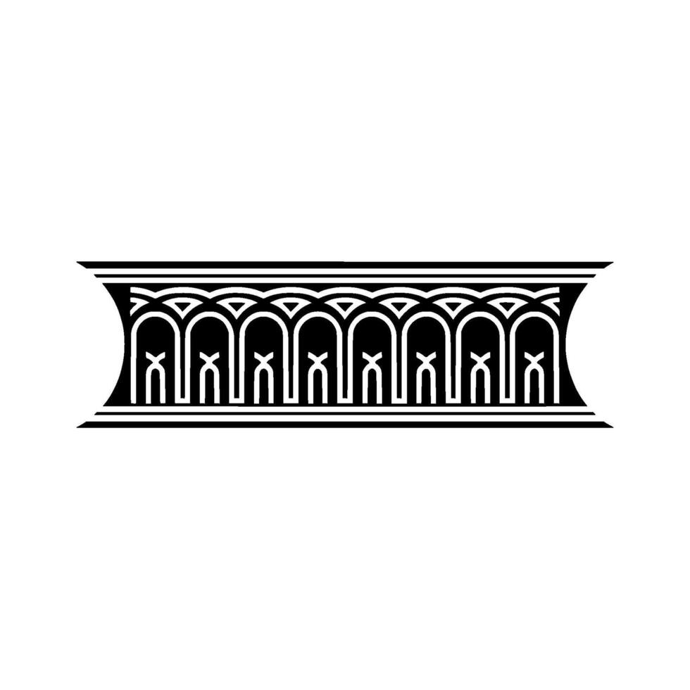 Geometric Deco Border, Elegant Ornamentation - Linear vector