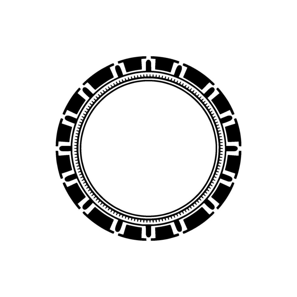 Minimalist Circular Frame, Futuristic, Blank Space vector