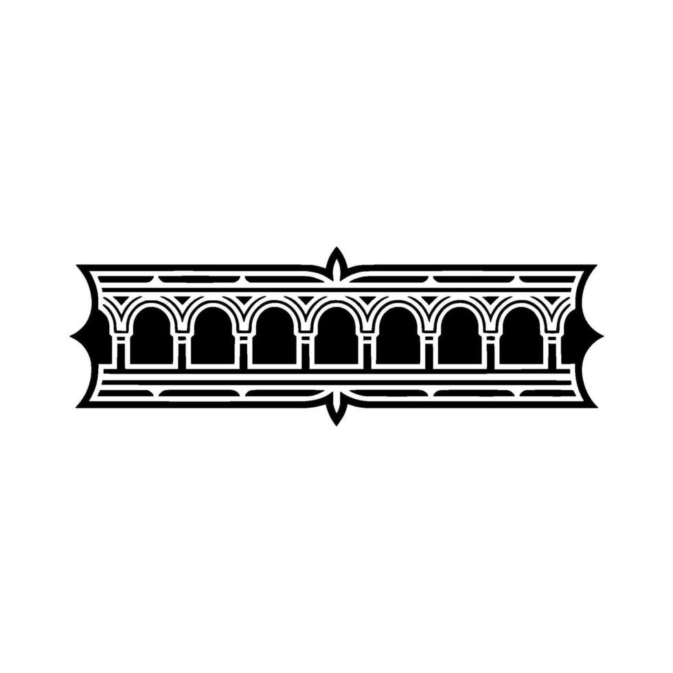 Gothic Archway Ornament, Vintage Element vector