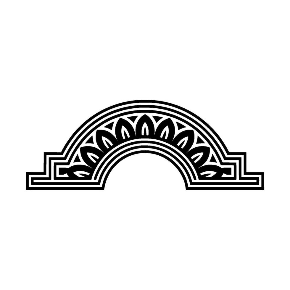 Art Deco Arch Geometric Ornamentation, Minimalist vector