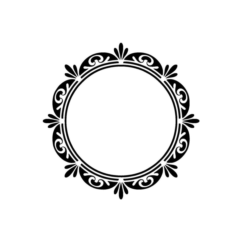 Elegant Black Ornamental Frame, Vintage, Decorative vector