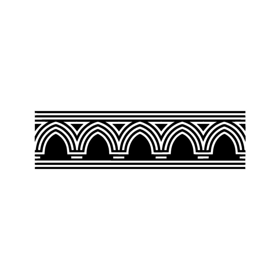 Geometric Arch Border, Minimalist - Line vector