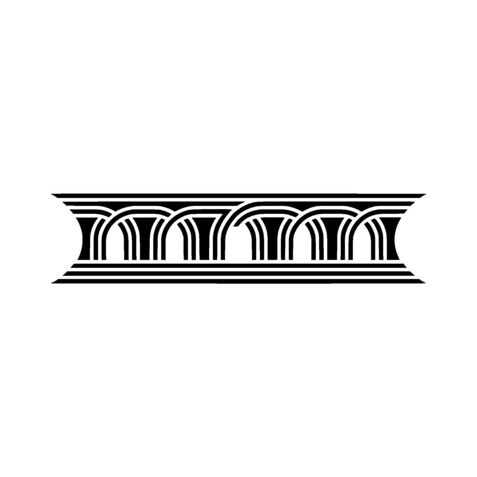 Art Deco Column Ornament, Geometric, Linear vector