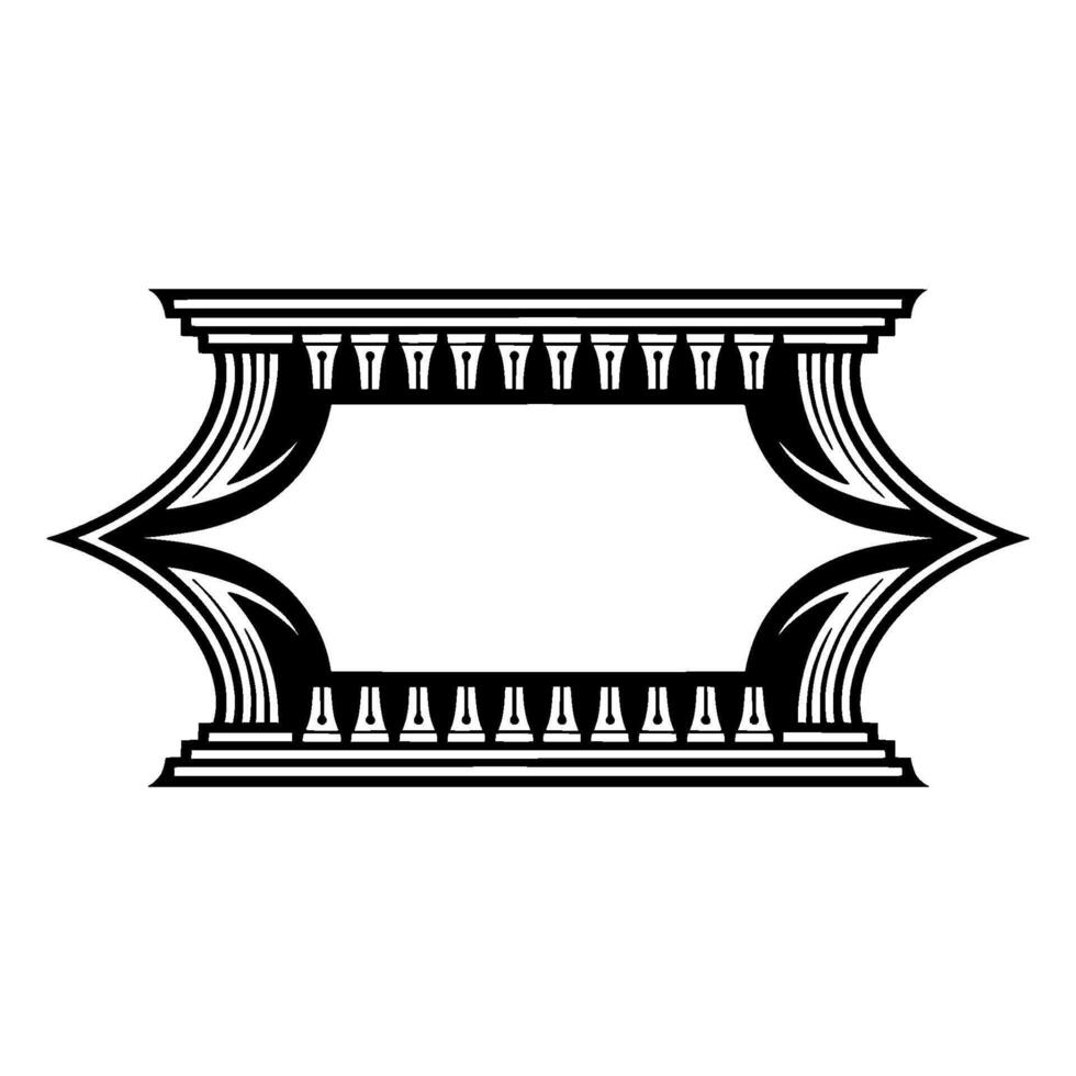 Art Deco Frame, Geometric Ornament, Vintage Elegance - Elegant vector