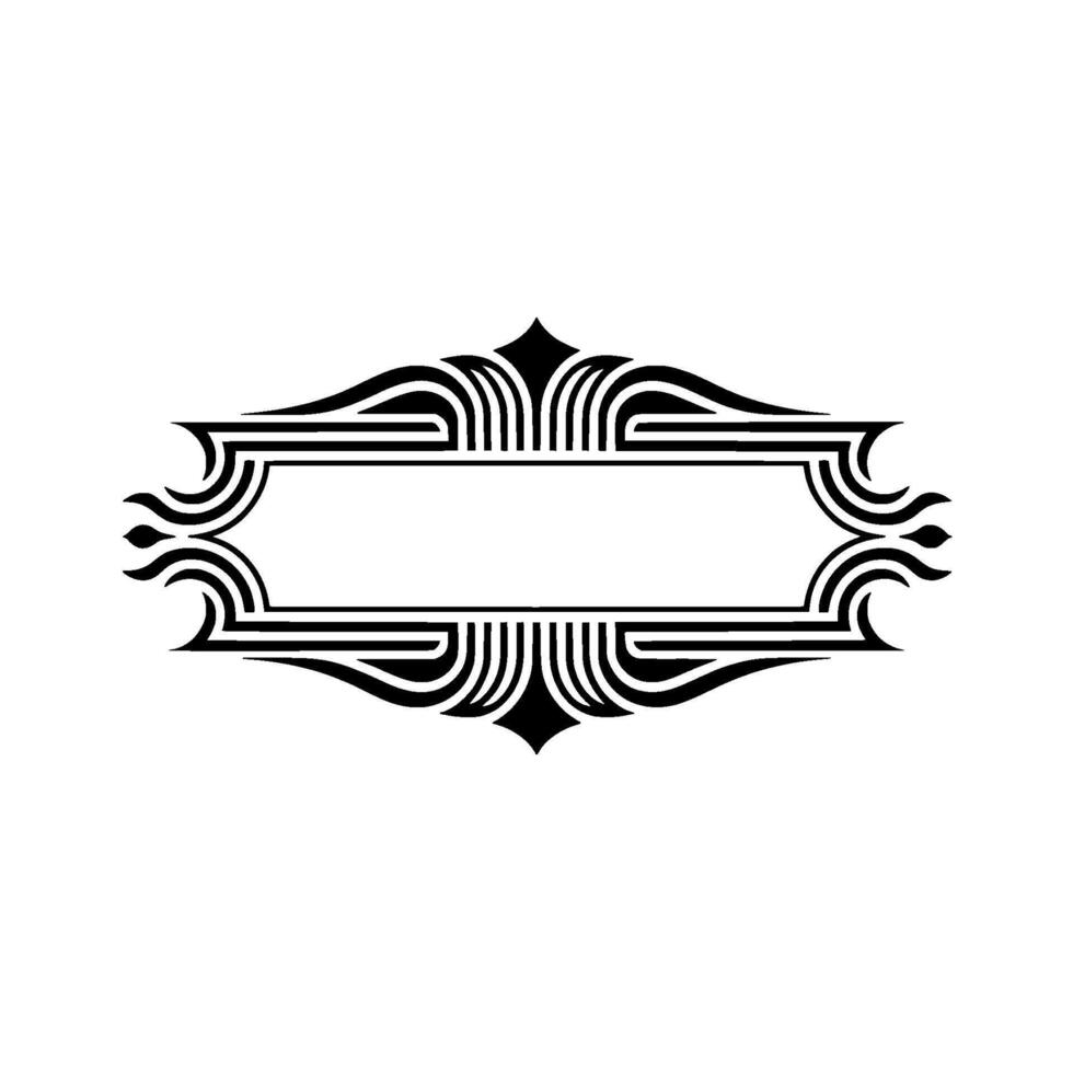 Art Deco Frame, Elegant Ornament, Vintage, Minimalist Border, Linear - Art deco vector