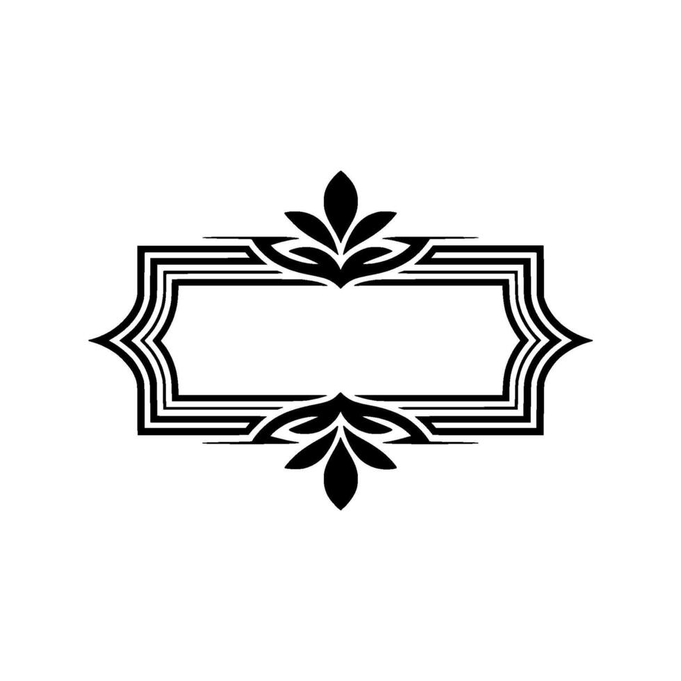 Elegant Deco Frame, Vintage Ornament, Minimalist vector