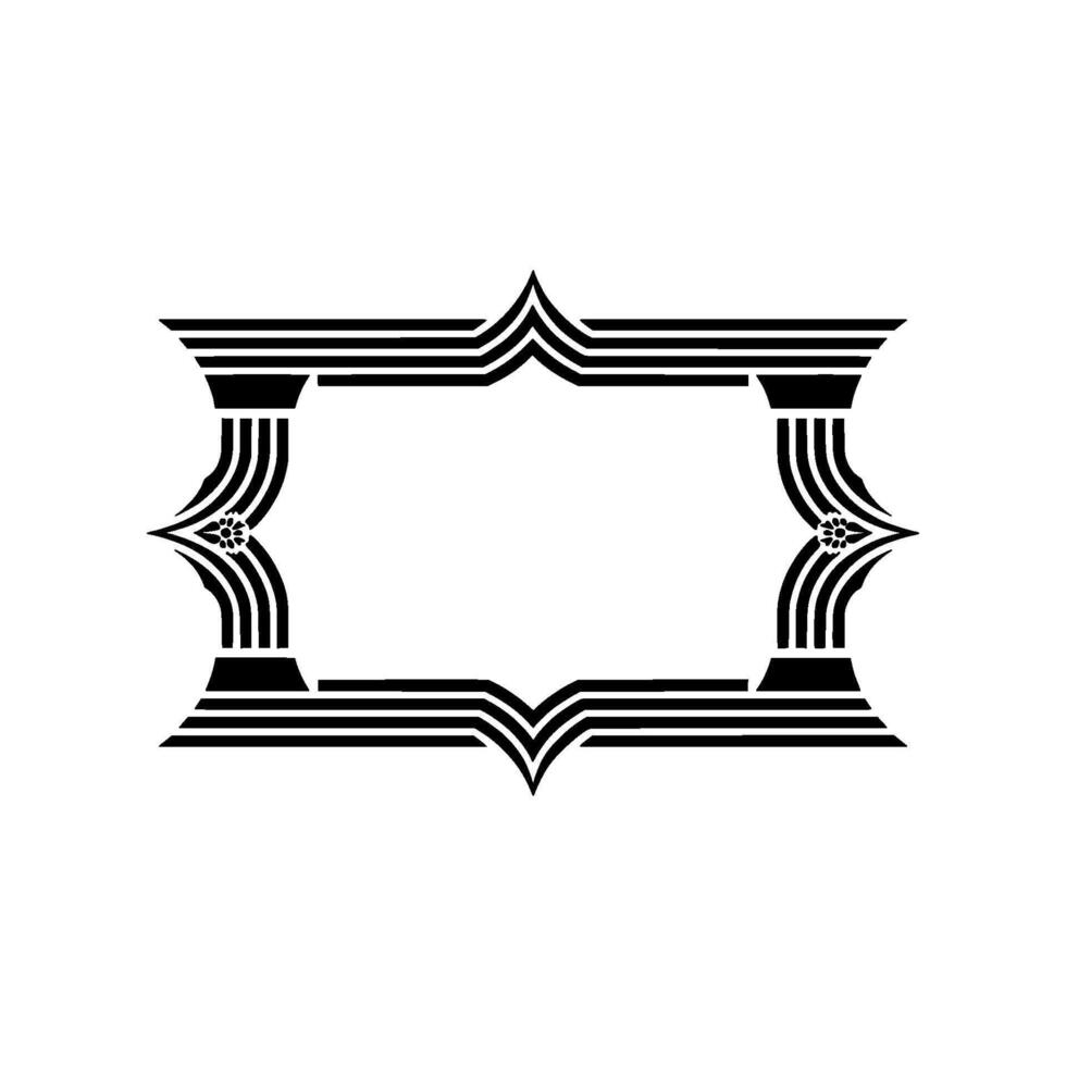 Art Deco Frame, Geometric Ornamentation, Vintage Elegance, Linear vector