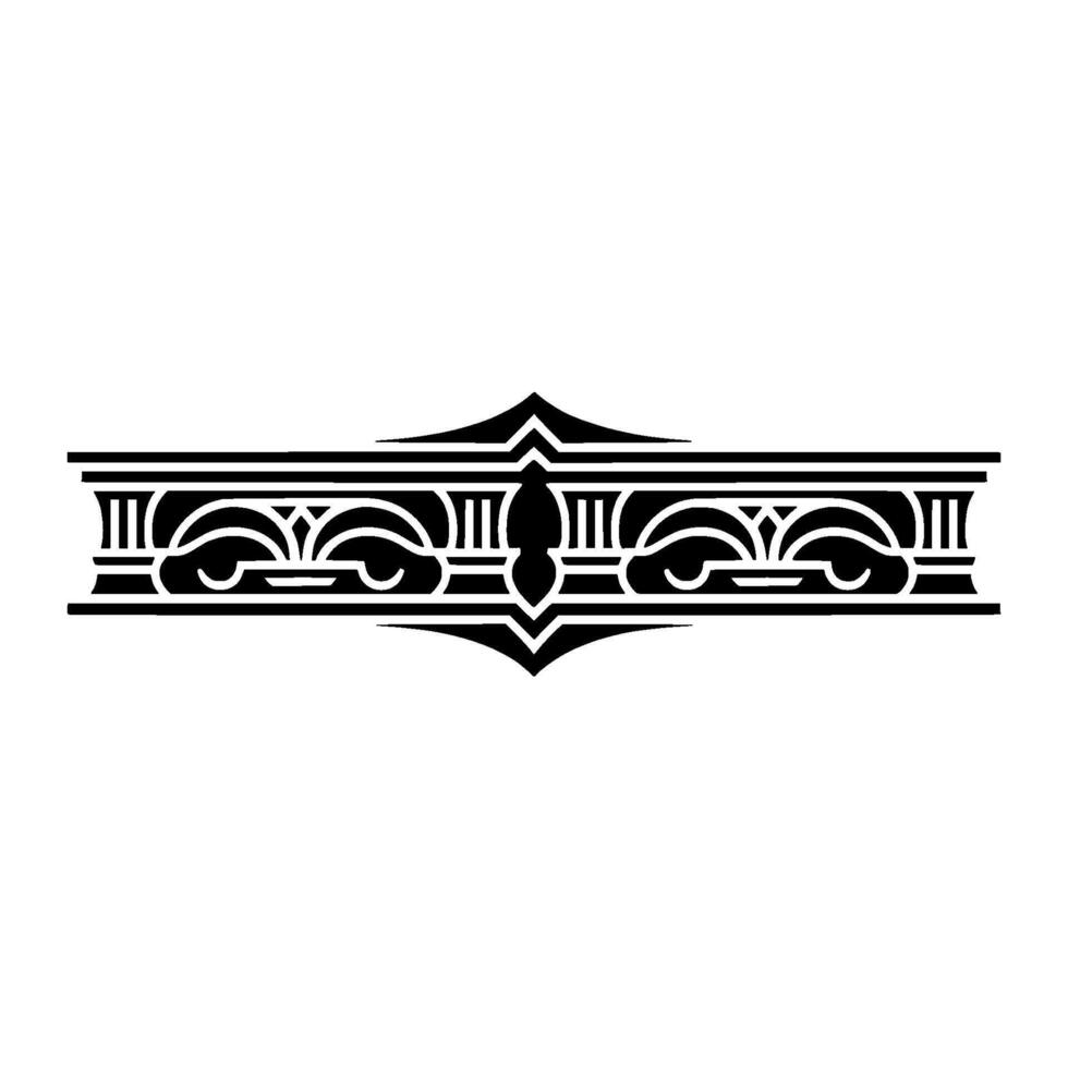 Art Deco Ornament Border, Geometric, Decorative vector