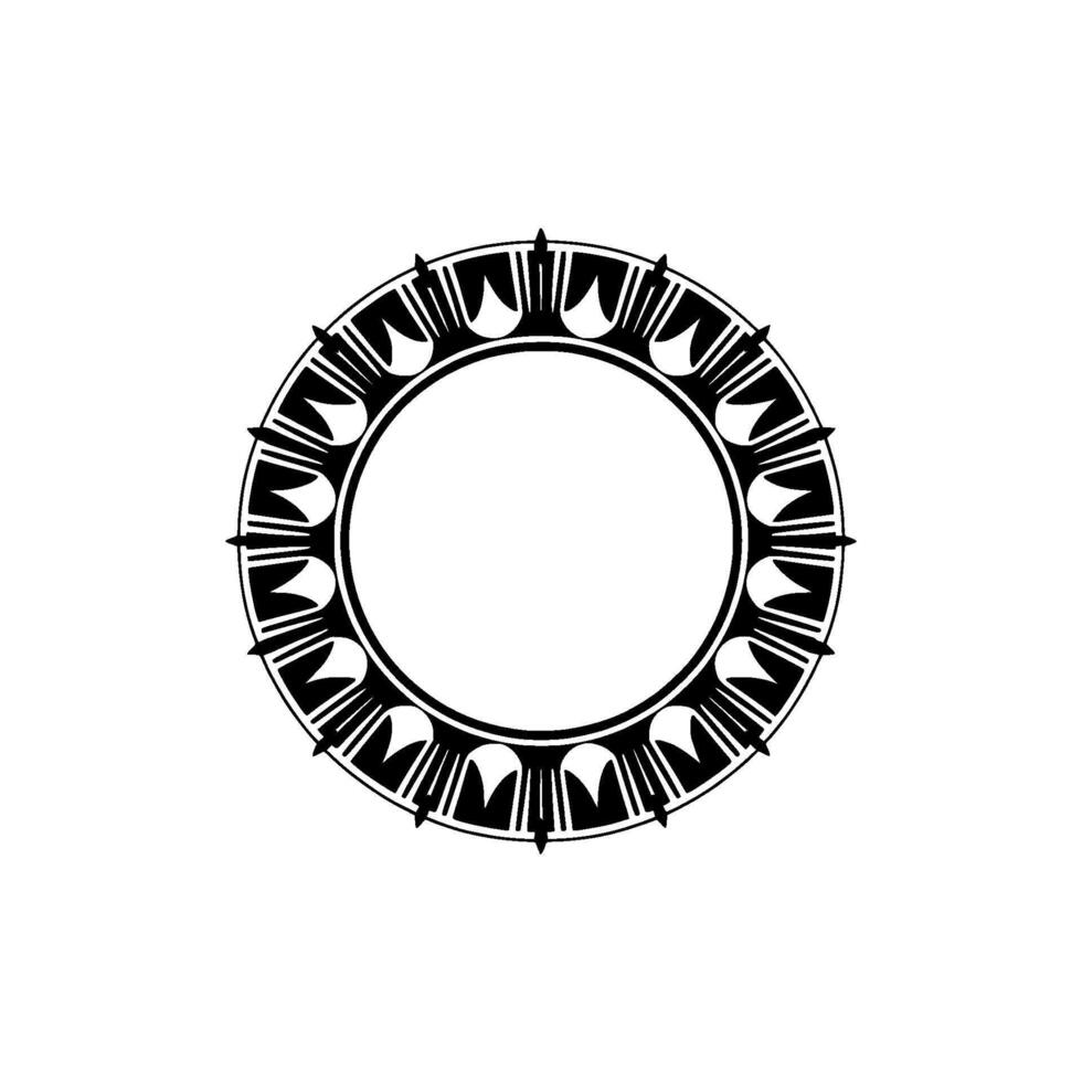 Geometric Circular Ornament, Minimalist vector