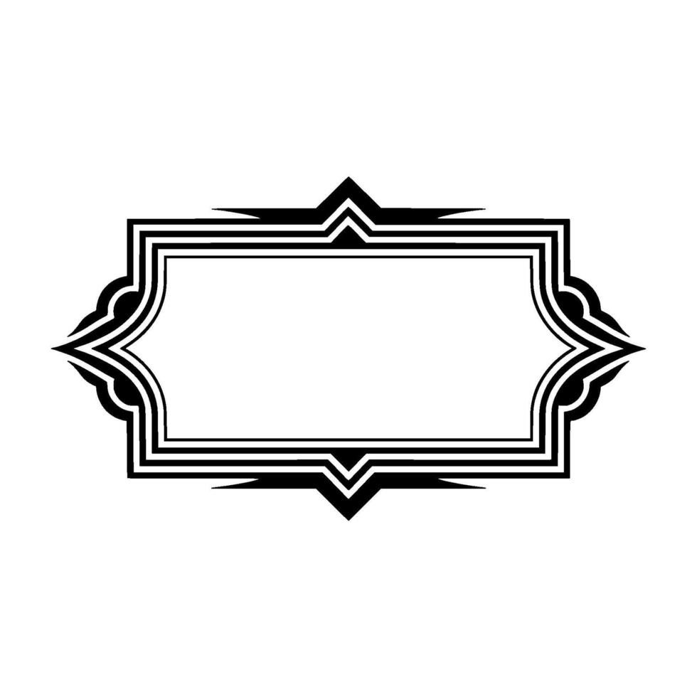 Art Deco Frame, Geometric Ornamentation, Vintage, Ornament - Border vector