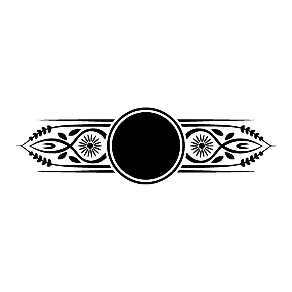 Elegant Vintage Ornament, Blank Circle vector
