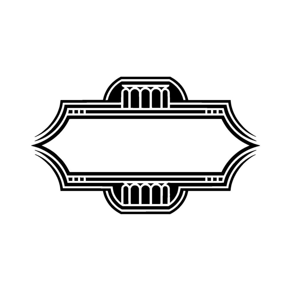 Art Deco Ornament, Elegant Frame, Vintage, Geometric - Art deco vector