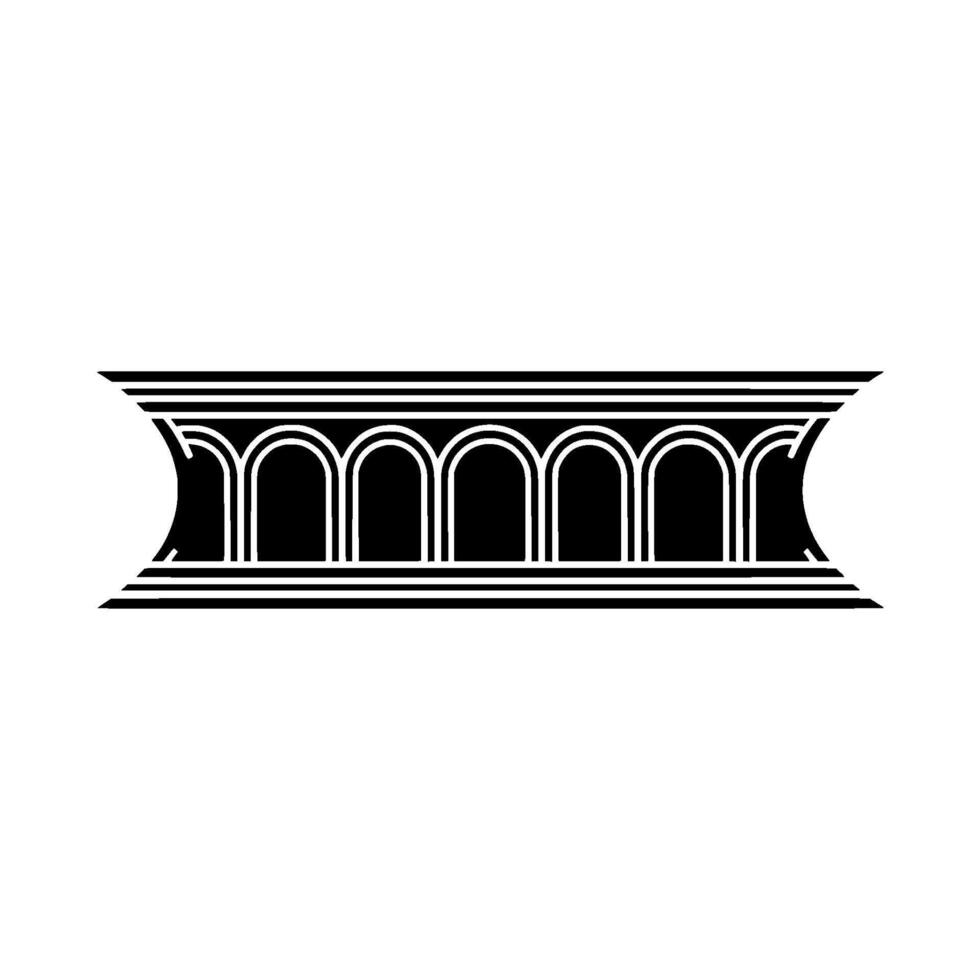 Geometric Archway, Minimalist, Black White, Minimalism - Lineart vector