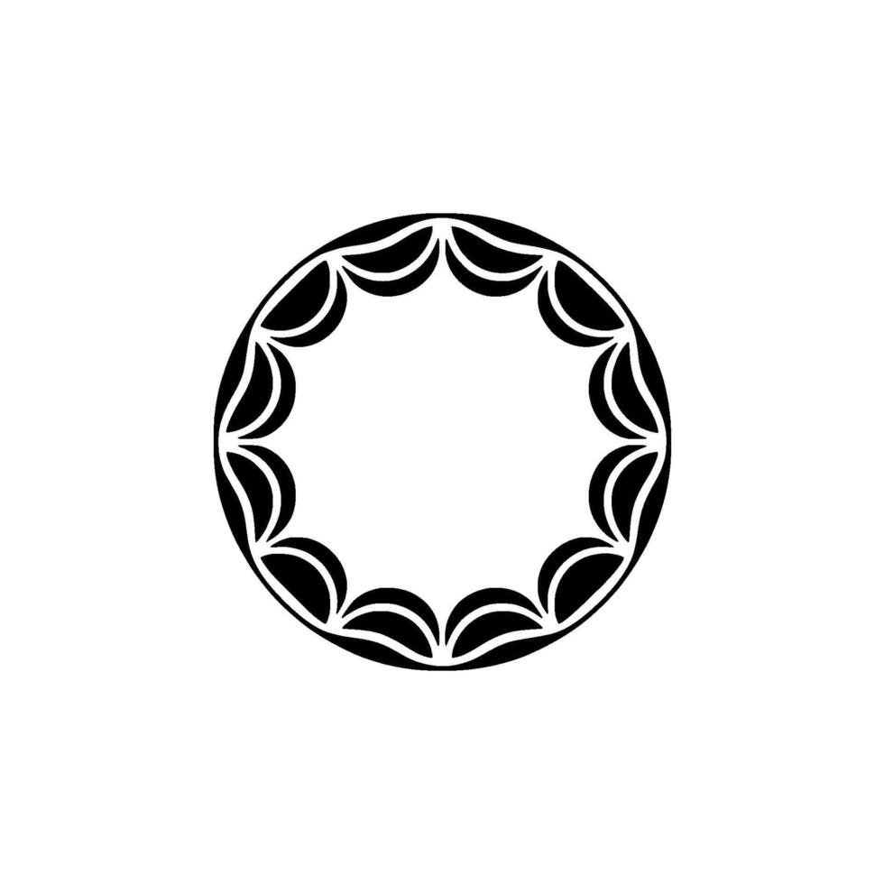 Minimalist Circular Ornament, Geometric, Subtle Texture, Circle vector