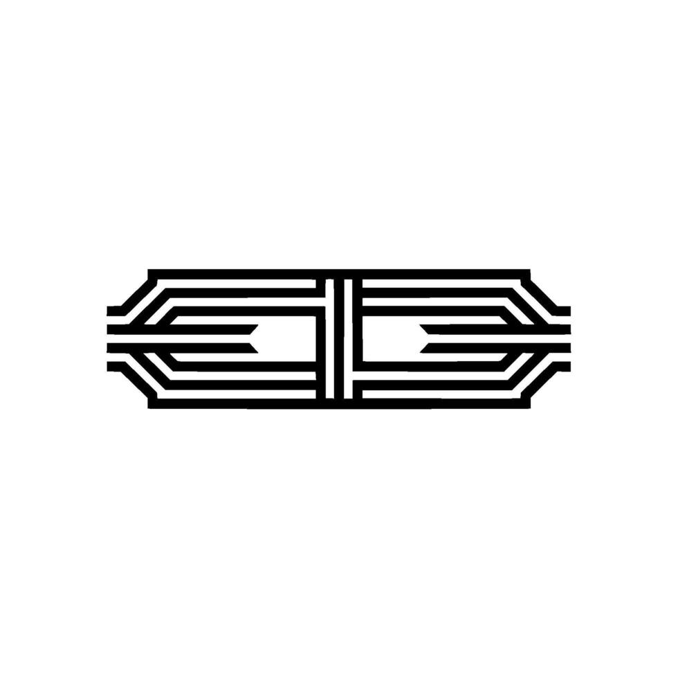 Geometric Deco Emblem, Streamlined, Vintage Aesthetic - Art deco vector