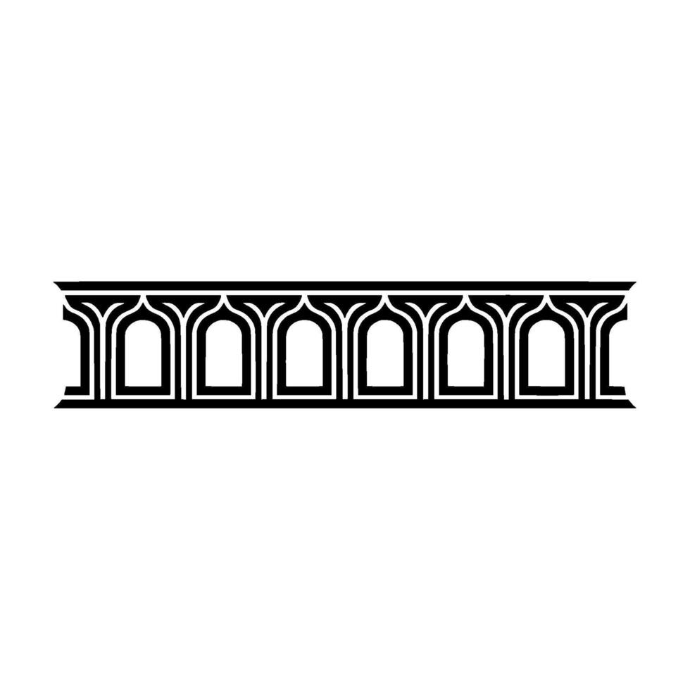 Geometric Arch Border, Art Deco Style - Linear vector