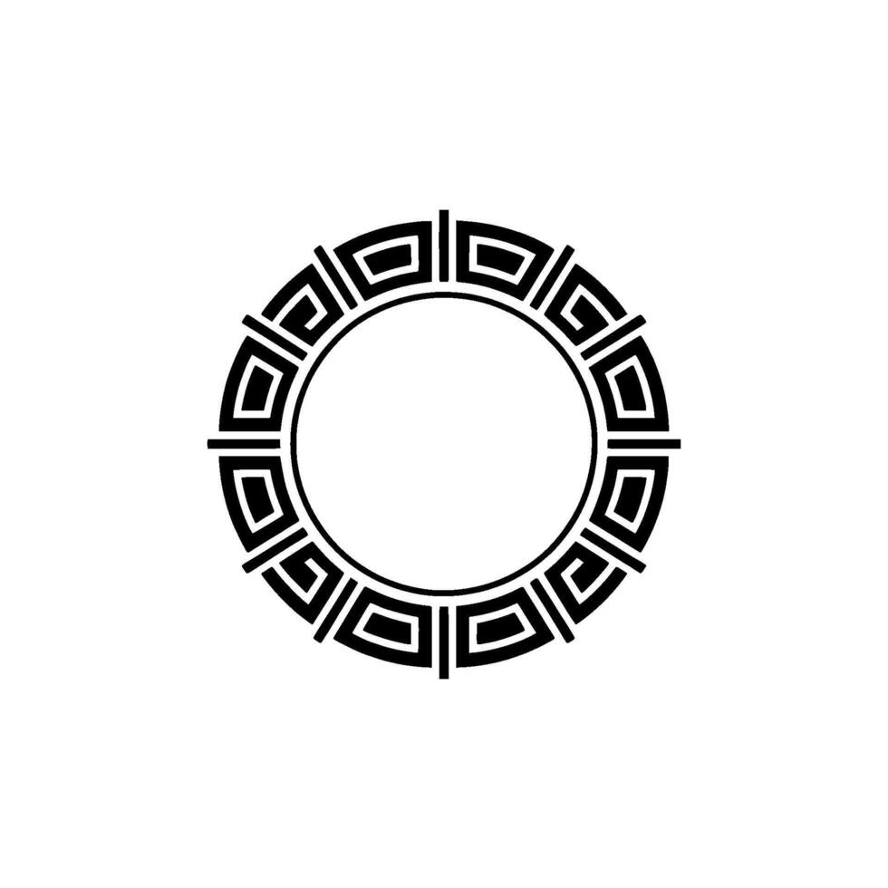 Geometric Circular Ornament, Minimalist, Circle vector