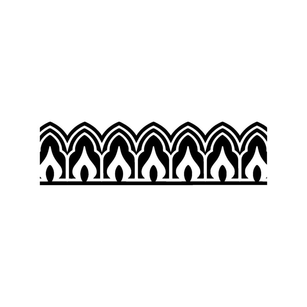 Art Deco Wave Border, Geometric Ornamentation, Pattern vector