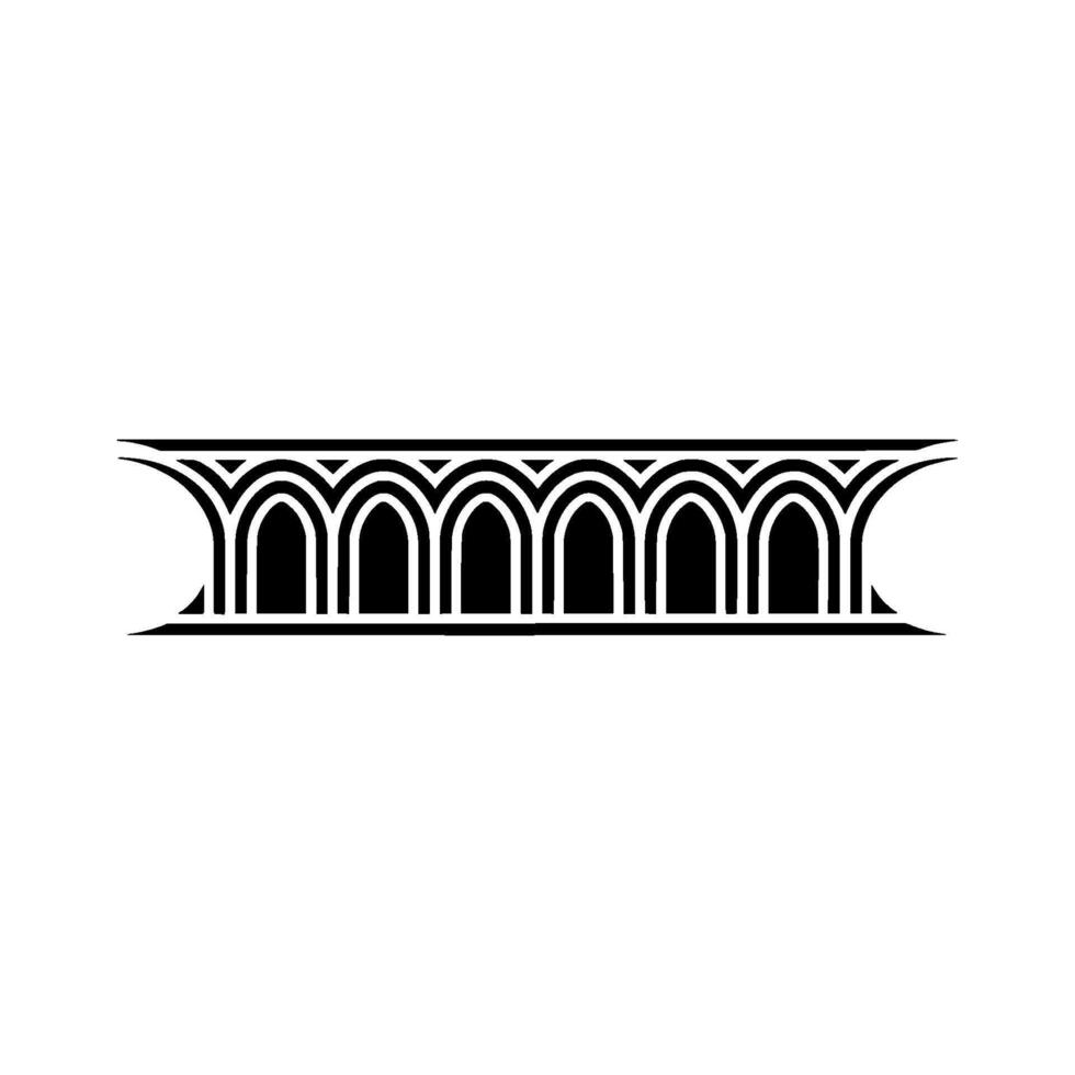 Art Deco Archway Ornament, Geometric, Minimalist Style, Line art vector