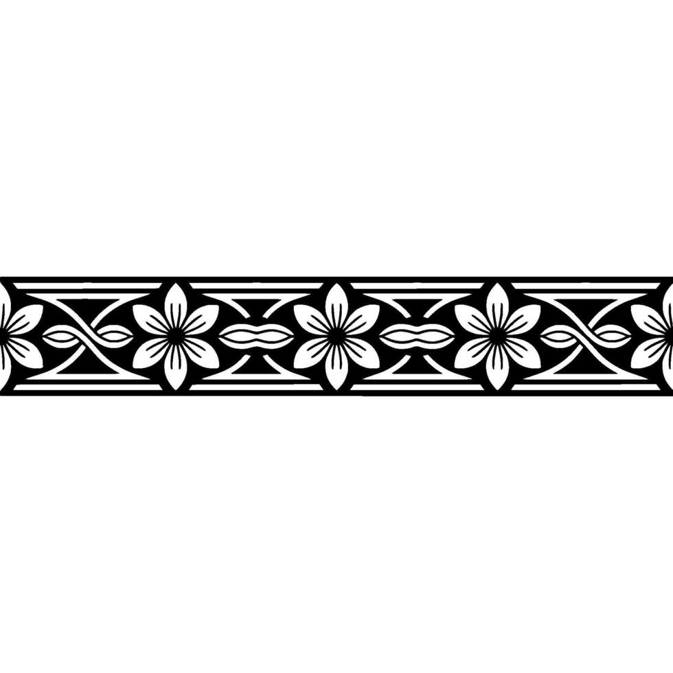 Intricate Floral Border, Classic, Elegant Ornamentation vector