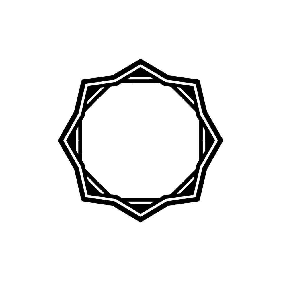 Geometric Hexagonal Frame, Minimalist - Hexagon - Outline vector