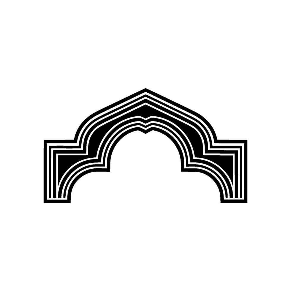 Geometric Archway, Minimalist, Black White, Arch - Geometry vector