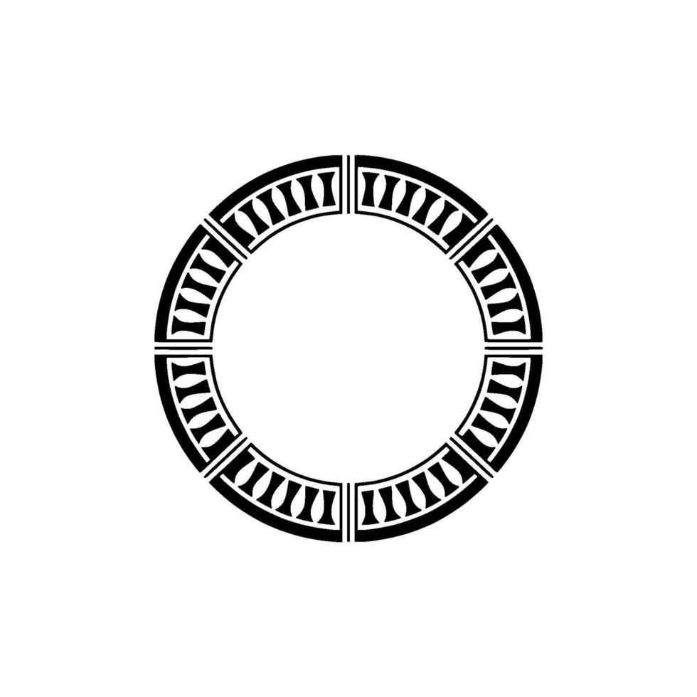 Geometric Circle Frame, Minimalist, Circular Motif, Composition - Outline vector