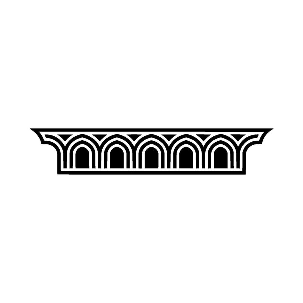 Art Deco Archway Ornament, Geometric, Elegant Border vector