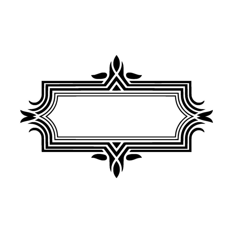 Art Deco Frame, Elegant Border, Vintage, Minimalist Ornamentation, Linear - Art deco vector