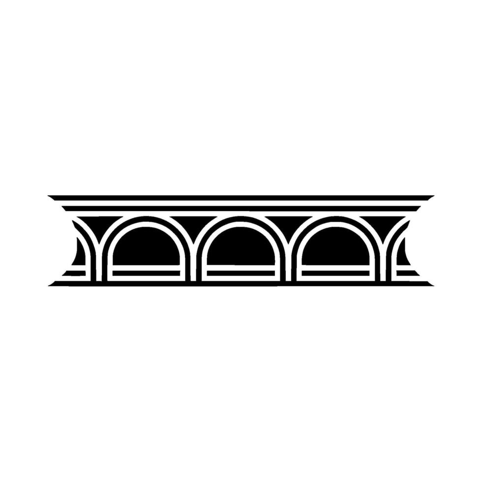 Geometric Arch Border, Art Deco Style, Lineart vector