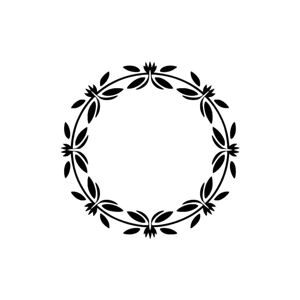 Elegant Botanical Wreath, Minimalist vector