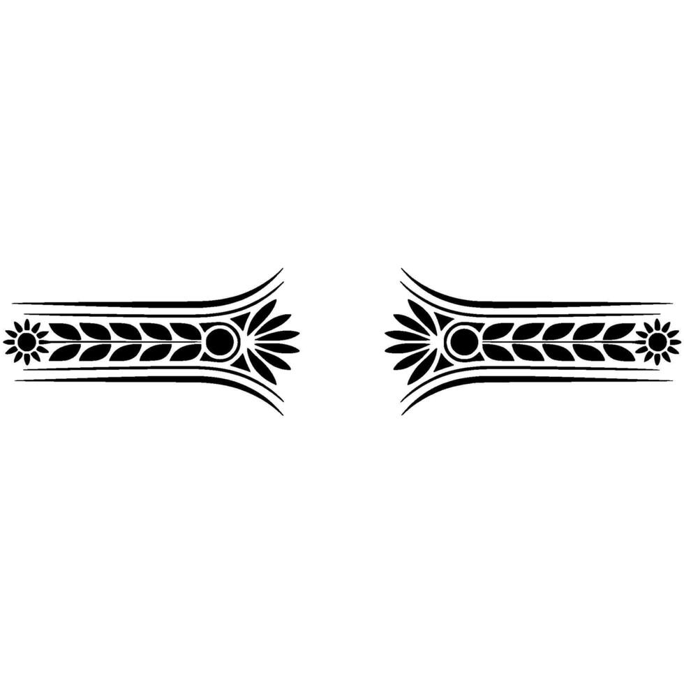 Stylized Tribal Border, Black and White vector