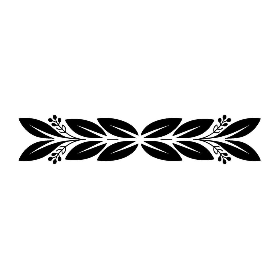 Elegant Botanical Border, Vintage Style, Branch vector