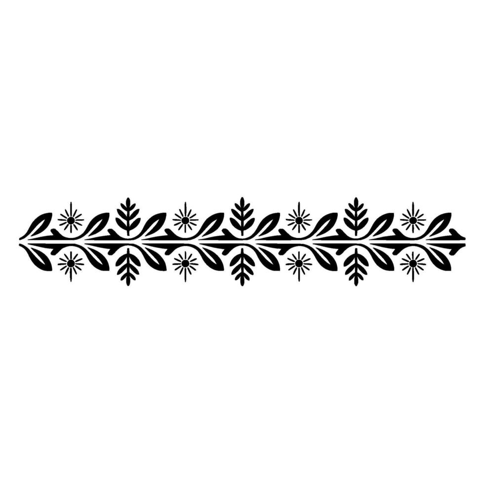Elegant Botanical Border, Vintage Style Ornamentation, Floral vector
