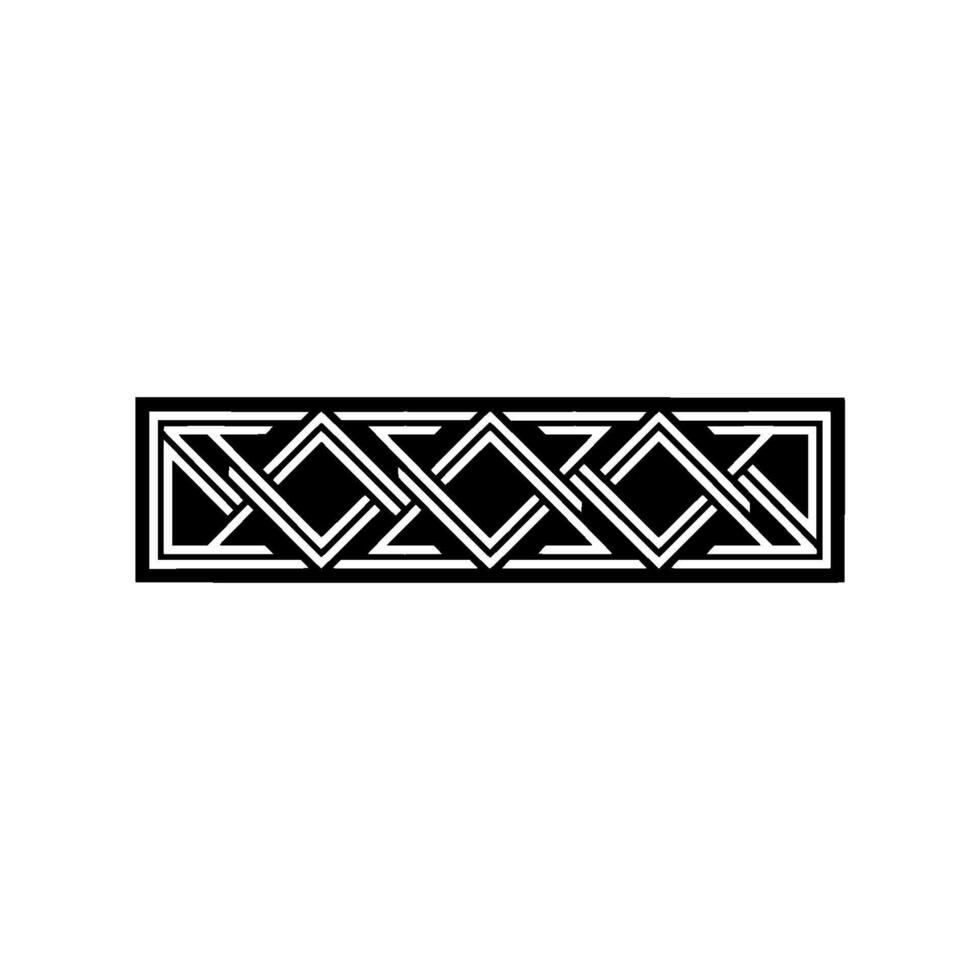 Geometric Deco Border, Minimalist, Rectangle vector